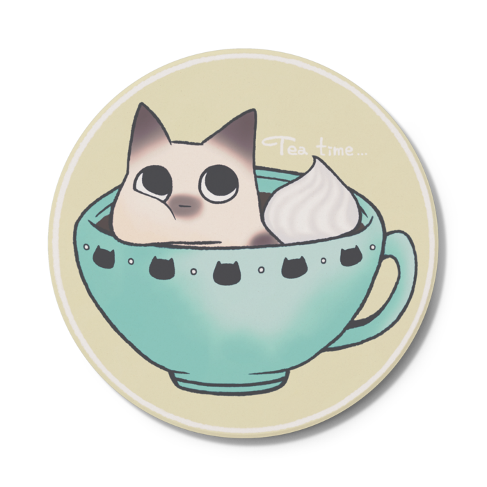 コースター - 円形 yellow