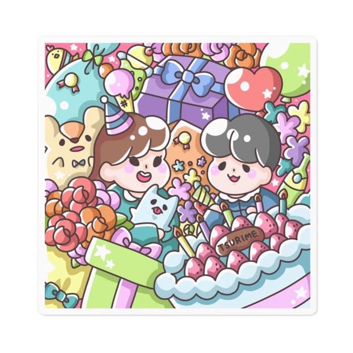 ステッカー - 100 x 100 (mm)