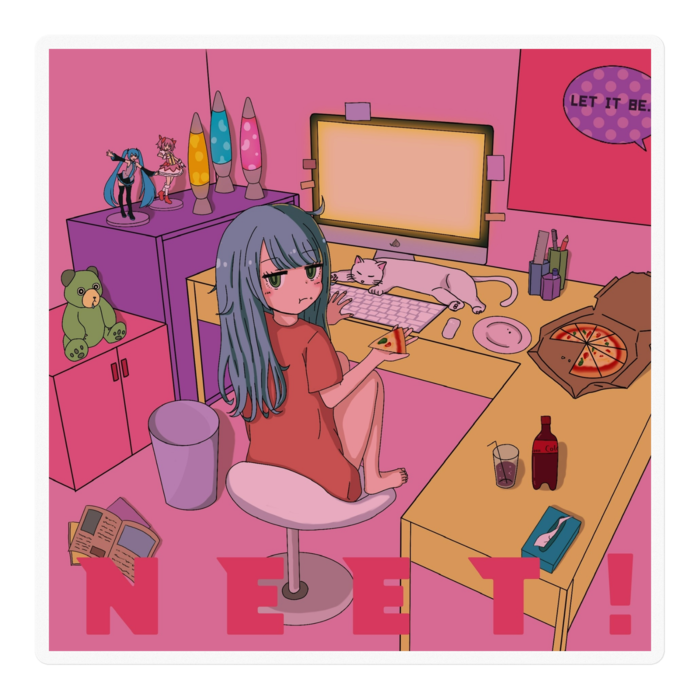 クリアステッカー - 100 x 100 (mm)