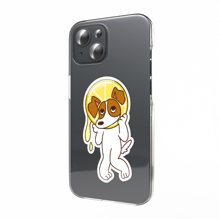 スマホステッカー - 果物と犬(レモン)