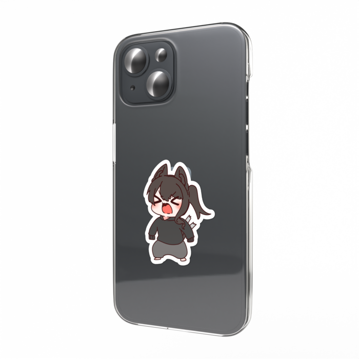 スマホステッカー - 叫ぶ黒火