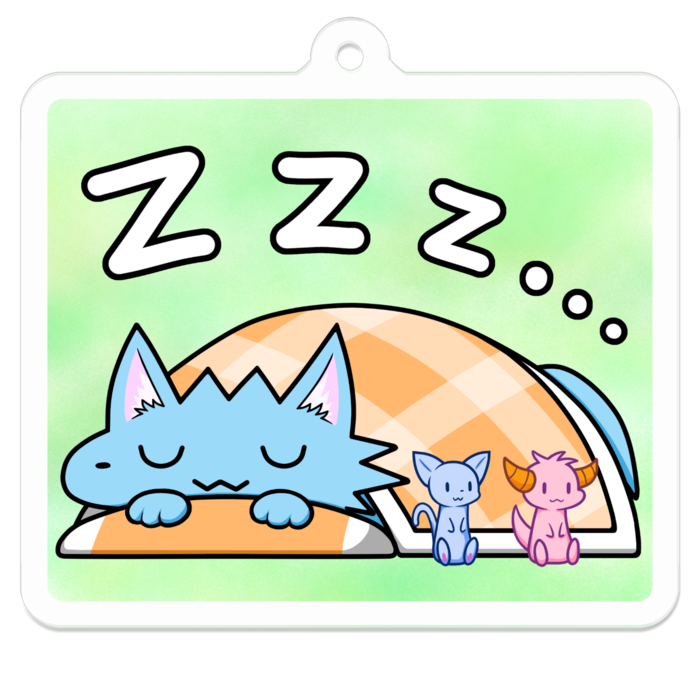 すやすやおおかみくん（コーティング） - 50 x 50 (mm)