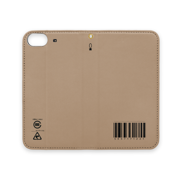 手帳型iPhoneケース(ベルトなし) - iPhone 8 / 7 - ストラップ穴 あり