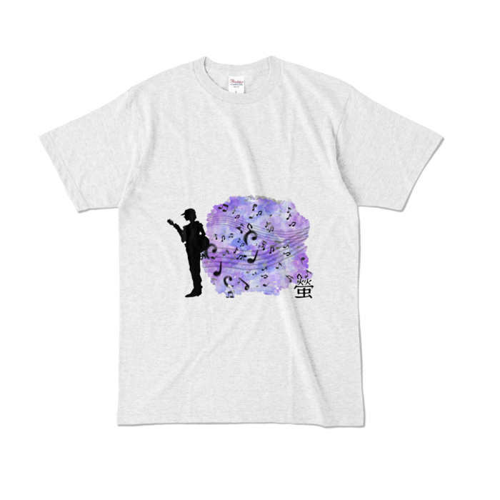 カラーTシャツ(淡色) - L - 正面 - アッシュ