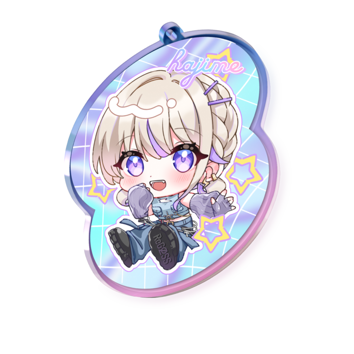 オーロラアクリルキーホルダー - 70 × 70mm