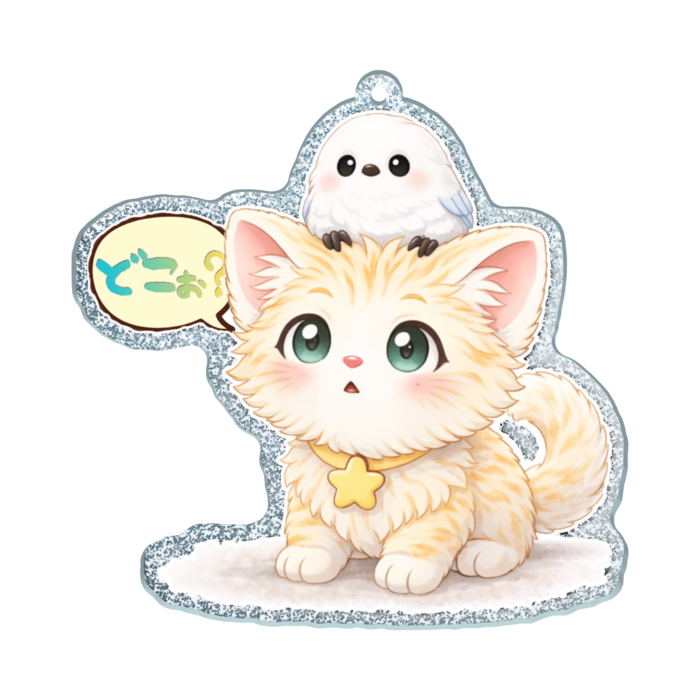 ラメアクリルキーホルダー - 70 × 70mm