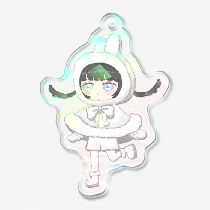 ホログラムアクリルキーホルダー - 50 × 50mm