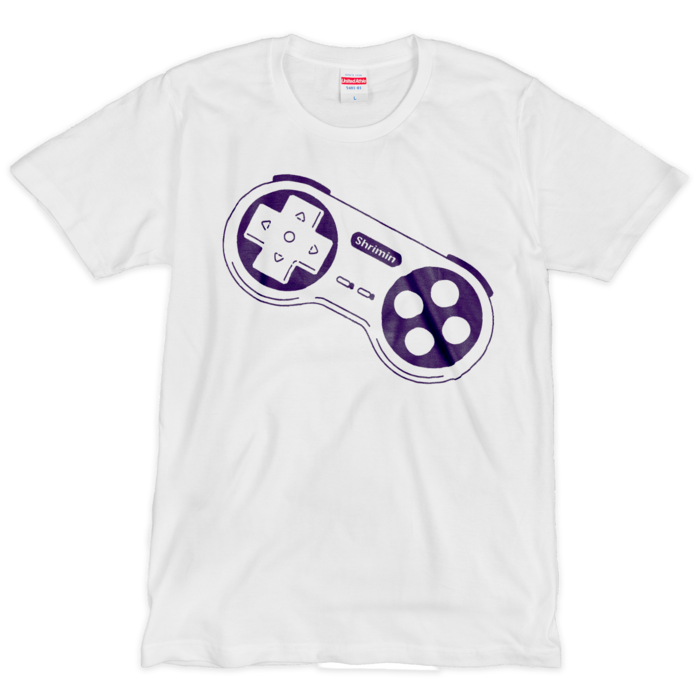 Tシャツ 【ホワイト×パープル】 - L -