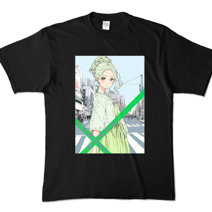 カラーTシャツ - XL - ブラック (濃色)よもぎ