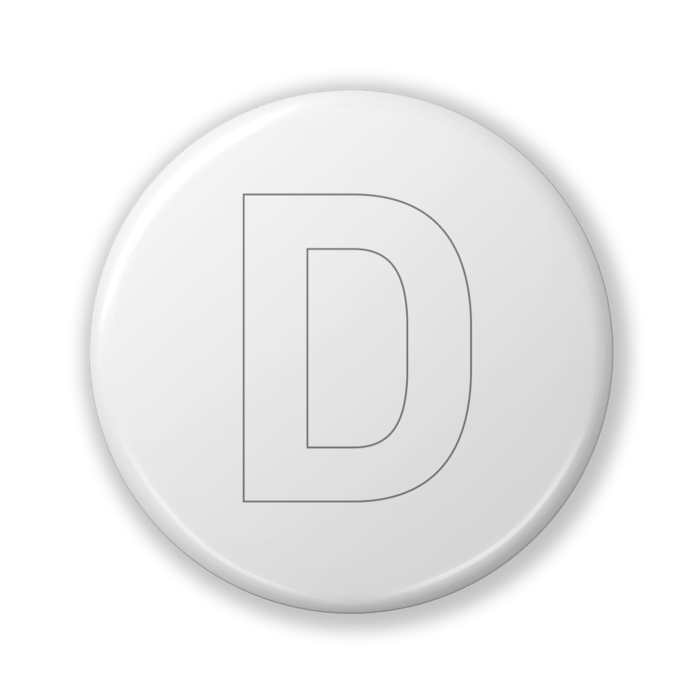 【D(ディー)】〈ホワイト〉缶バッジ- 32mm
