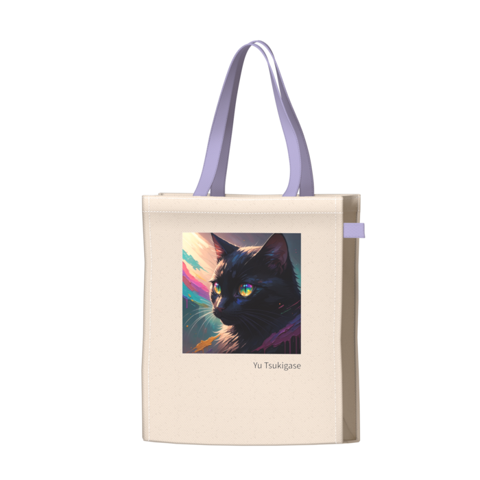 ツートンカラーバッグ - パープル - W34 × H41 × D14cm
