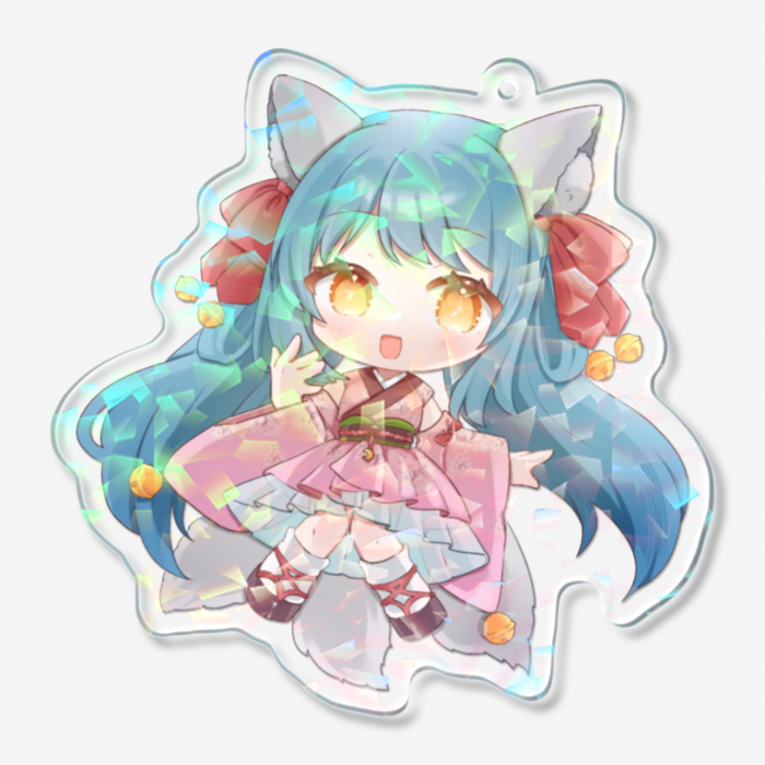 ホログラムアクリルキーホルダー - 70 × 70mm