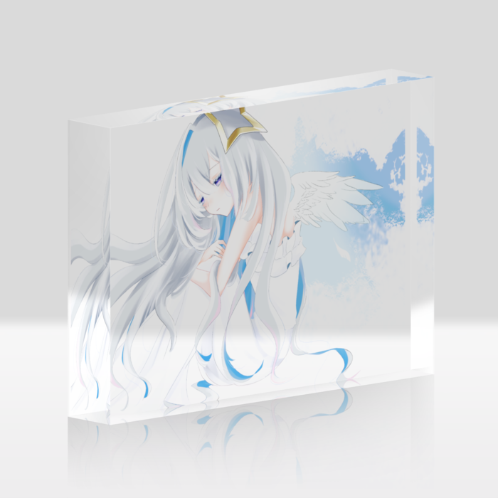 天音かなた「天使の憂い」アクリルブロック (クリア) - 148x100mm