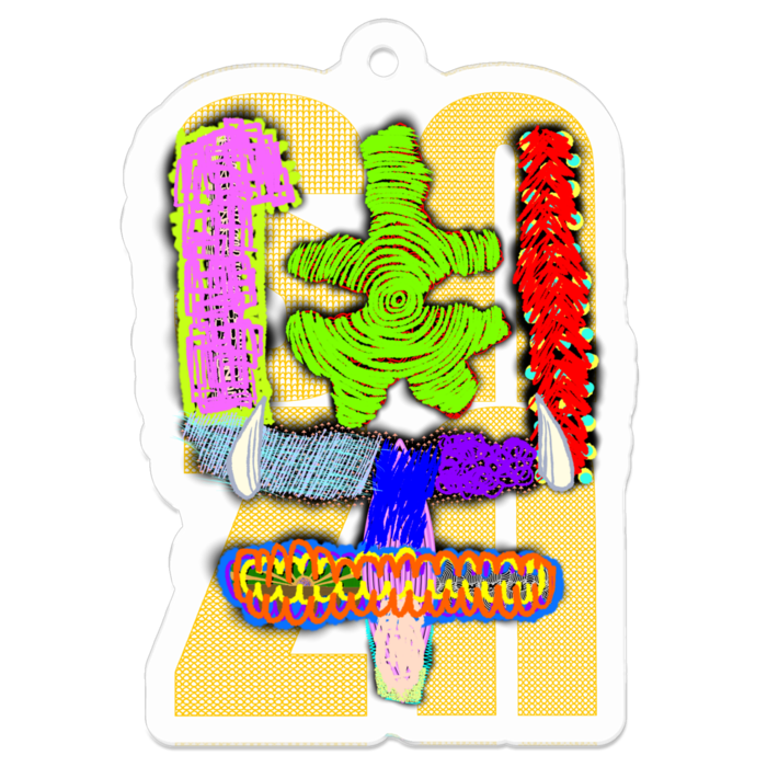 アクリルキーホルダー（コーティング） - 50 x 50 (mm)