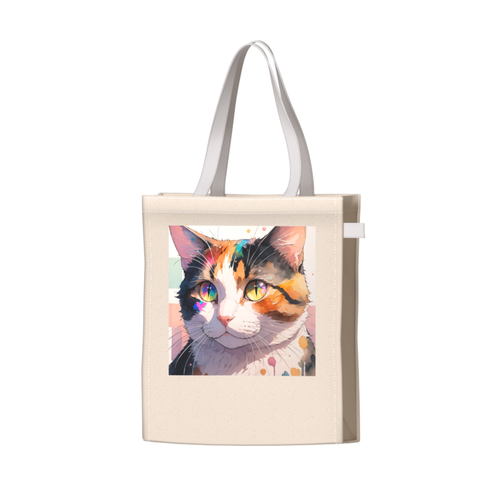 ツートンカラーバッグ - ホワイト - W34 × H41 × D14cm