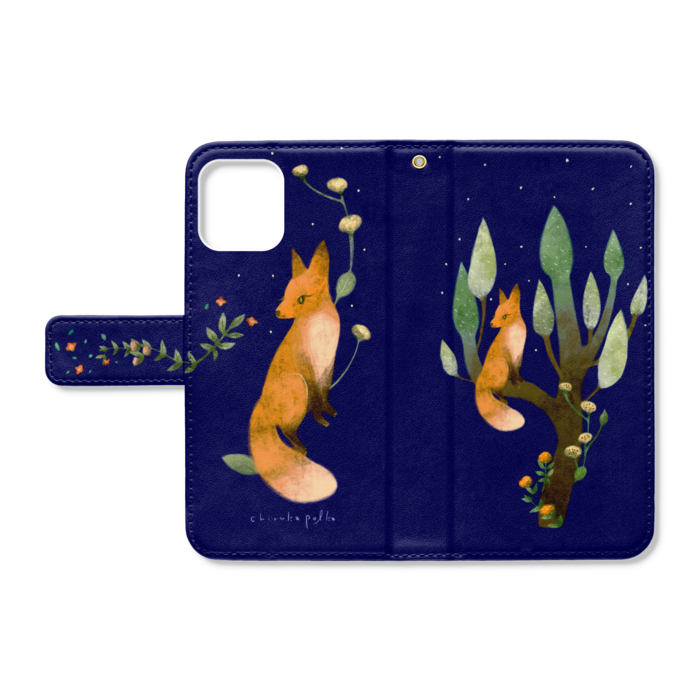 手帳型iPhoneケース - iPhone11Pro - ストラップ穴 あり