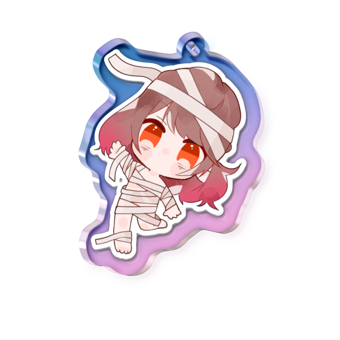 オーロラアクリルキーホルダー - 50 × 50mm