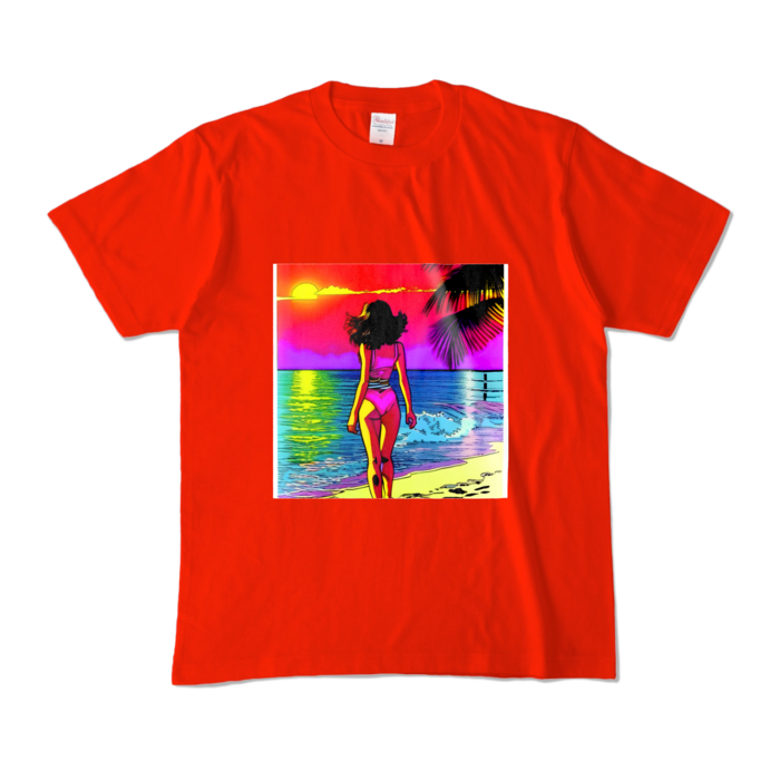 カラーTシャツ - M - レッド (濃色)