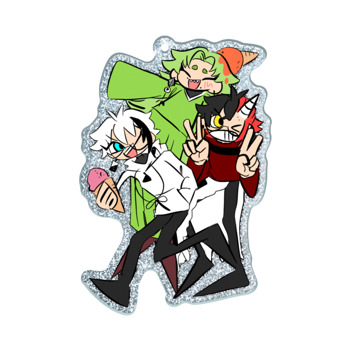 ラメアクリルキーホルダー - 70 × 70mm