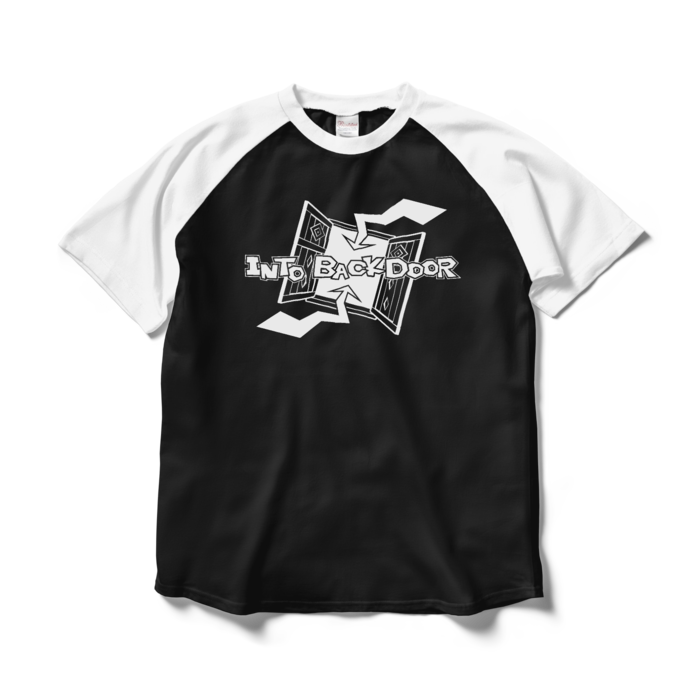 ラグランTシャツ - L - ブラック×ホワイト