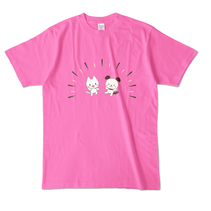 カラーTシャツ　ピンク　L