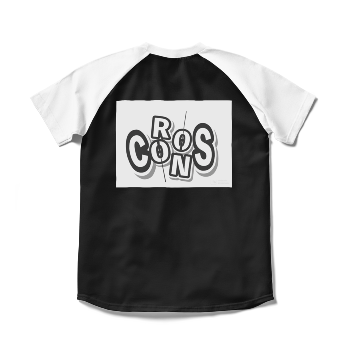 ラグランTシャツ - S - ブラック×ホワイト