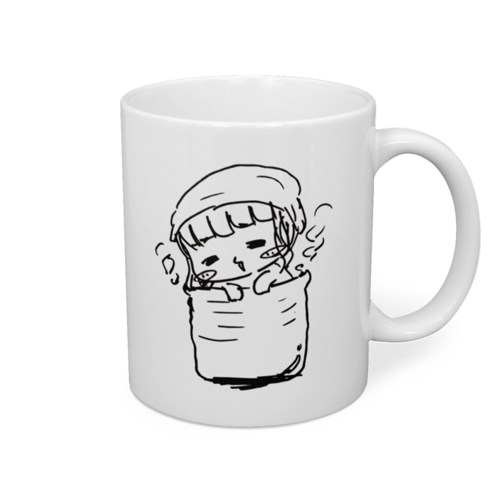 マグカップ - 直径 8 cm / 高さ 9.5 cm 「つかれとんじゃけえ」