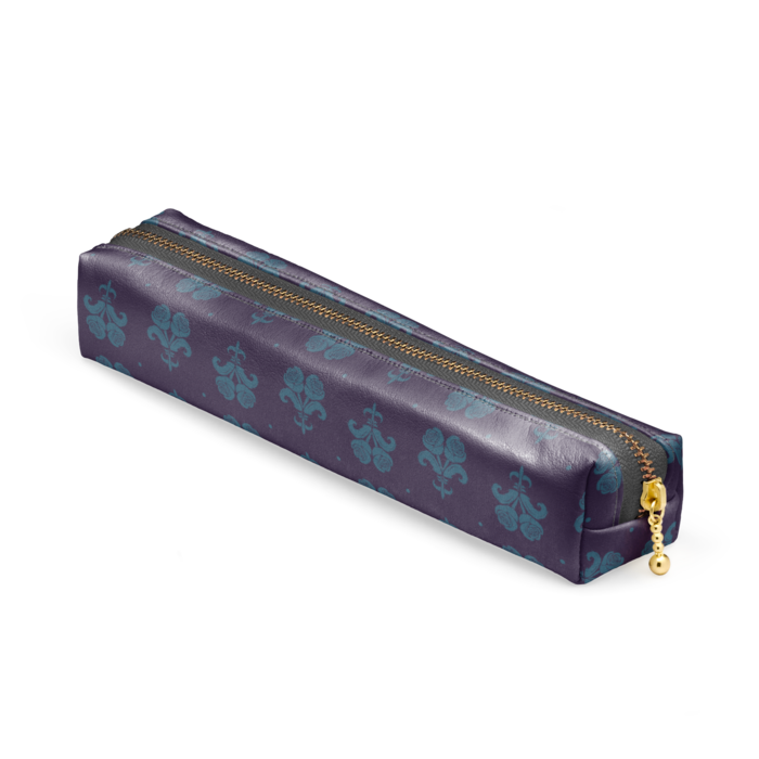 ペンケース - 20 x 4 x 4cm 紫と青