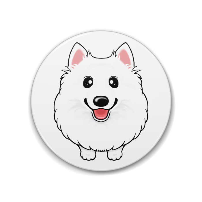 サモエド 缶バッジ 丸形ミリ Abcdogs Abcdogs Booth サモエド 缶バッジ 丸形ミリ Abcdogs Abcdogs Booth