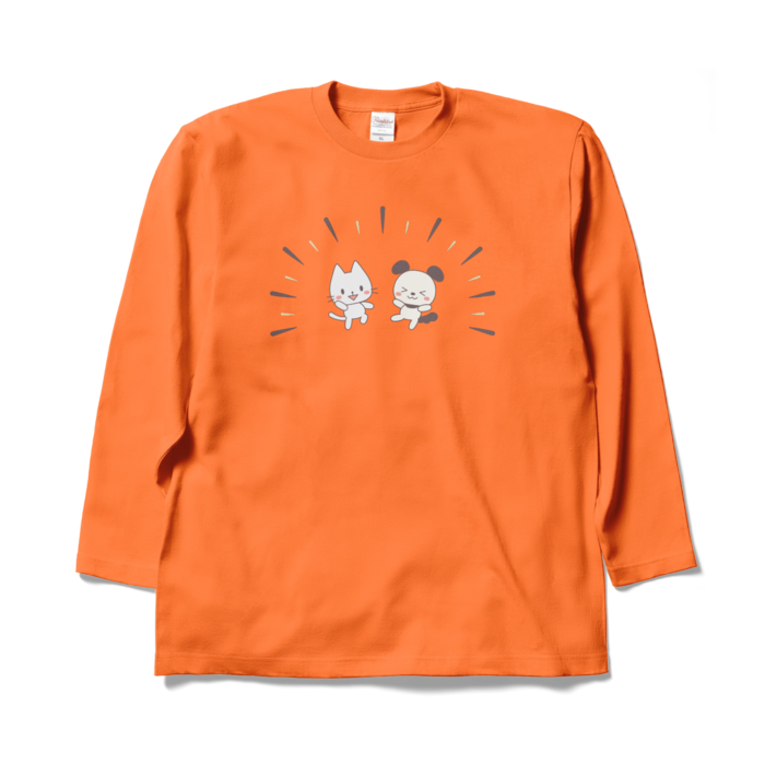 ロングスリーブTシャツ　オレンジ　XL