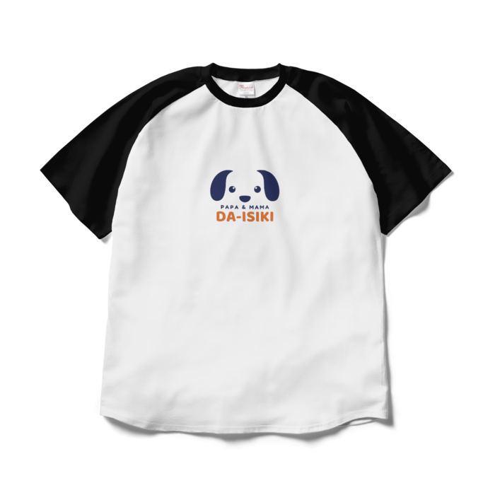 ラグランTシャツ - XL - ホワイト×ブラック