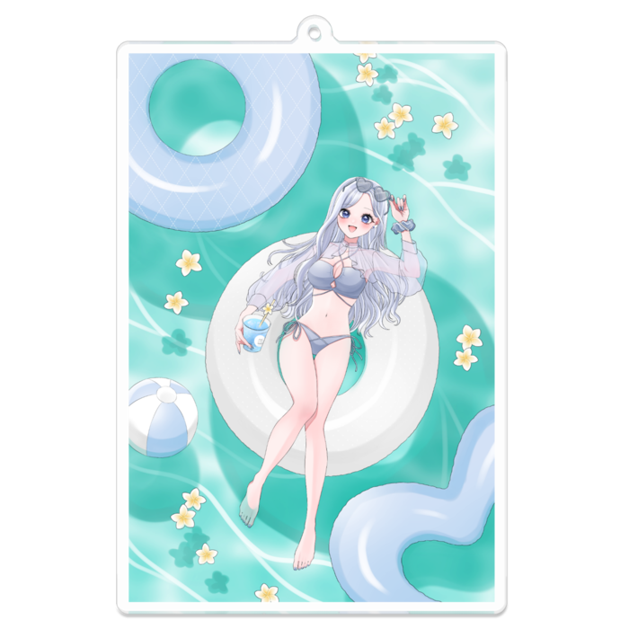 アクリルキーホルダー（コーティング） - 100 x 100 (mm)