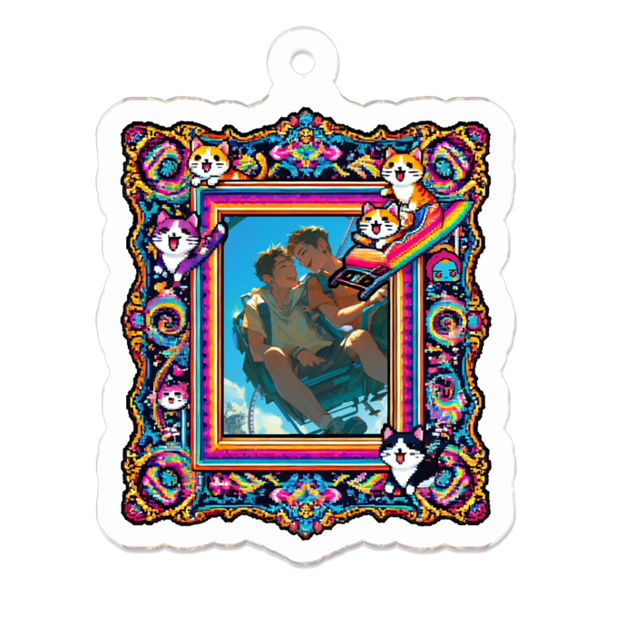 アクリルキーホルダー - 50 x 50 (mm)