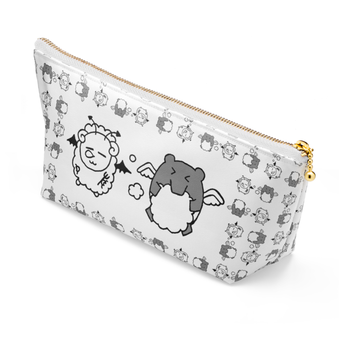 ポーチ - 長さ21.5cm / 高さ10cm - ホワイト