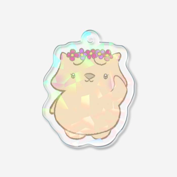 ホログラムアクリルキーホルダー - 50 × 50mm