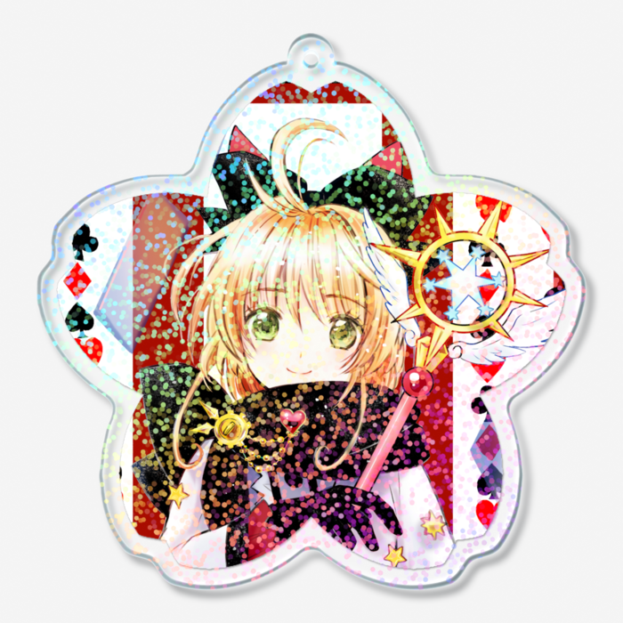 ホログラムアクリルキーホルダー - 70 × 70mm(マフラー)