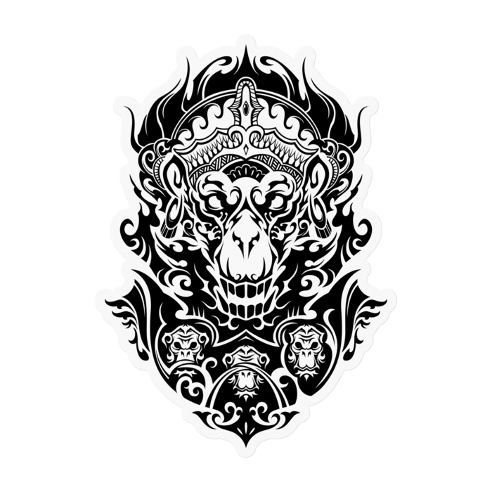 背景透明ステッカー - 100 x 100 (mm)