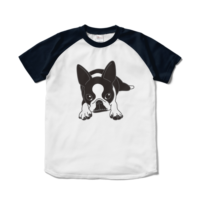 ラグランTシャツ - S - ホワイト×ネイビー