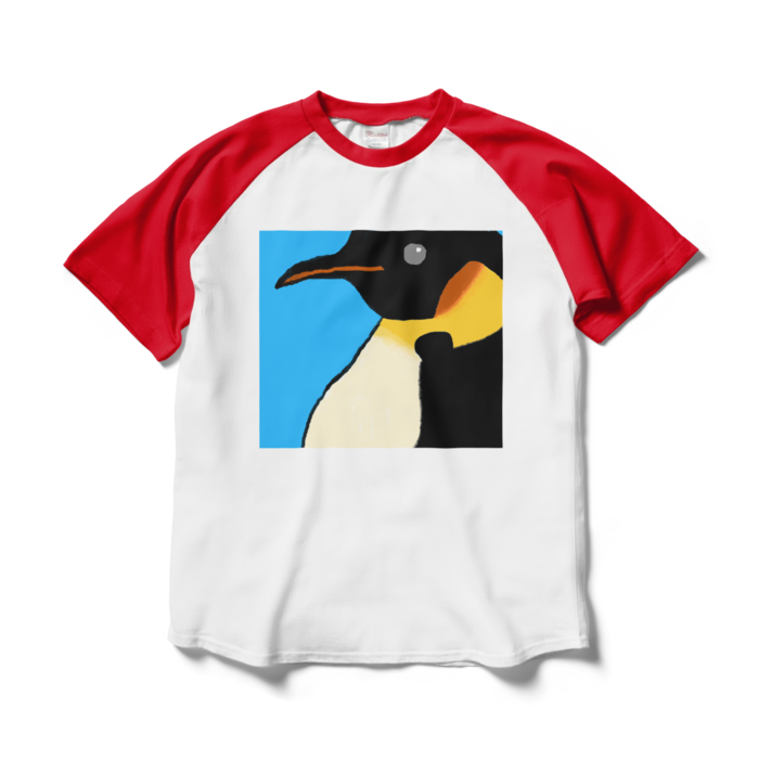 ラグランTシャツ - L - ホワイト×レッド