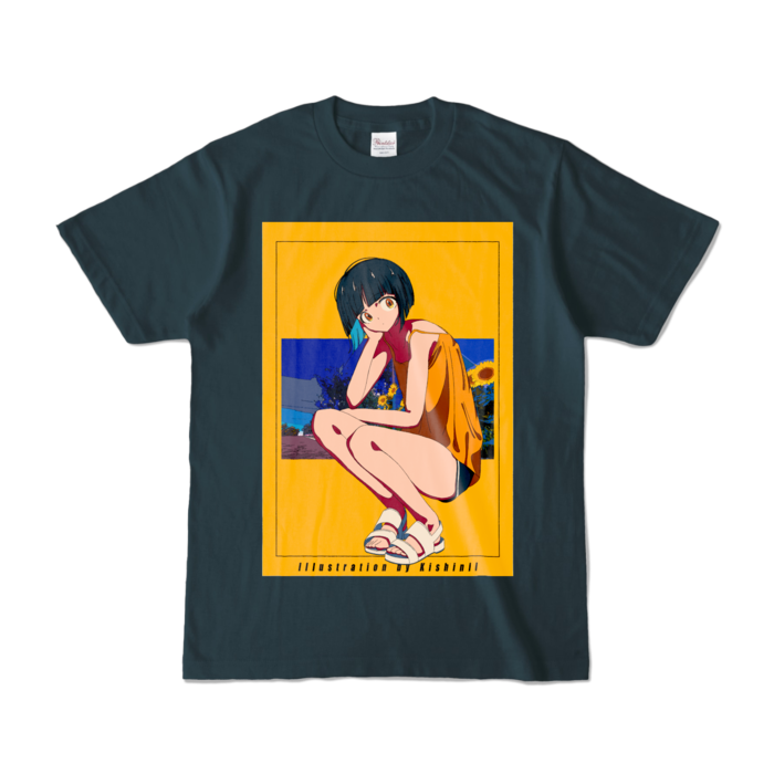 カラーTシャツ - S - デニム (濃色)