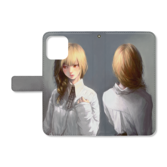 手帳型iPhoneケース - iPhone12 ProMax - ストラップ穴 あり