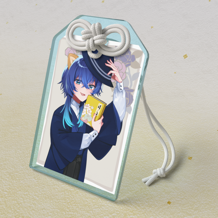 背景ありアクリルお守り - 50 × 80mm