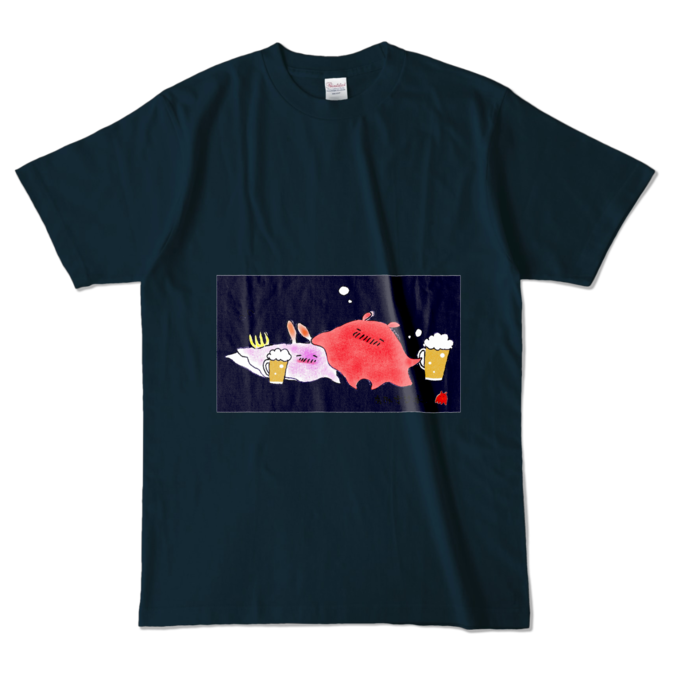 カラーTシャツ - L - ネイビー (濃色)