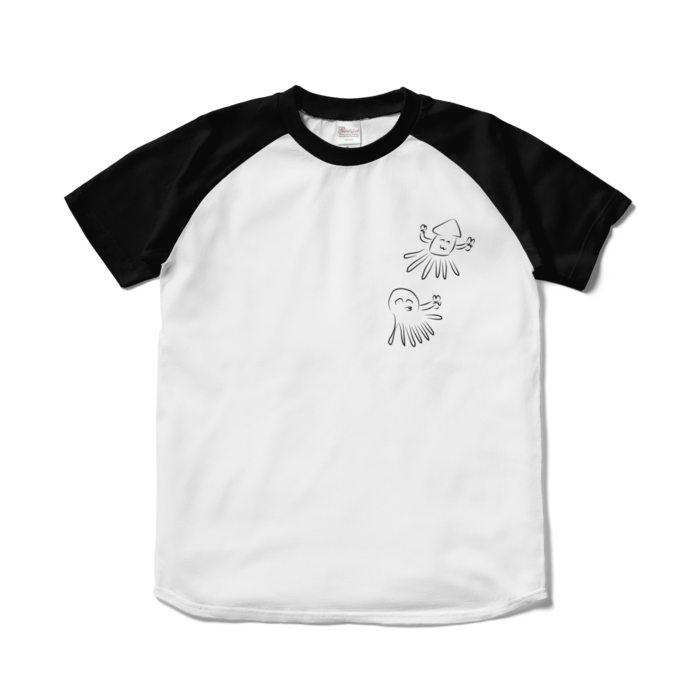 ラグランTシャツ - S - ホワイト×ブラック