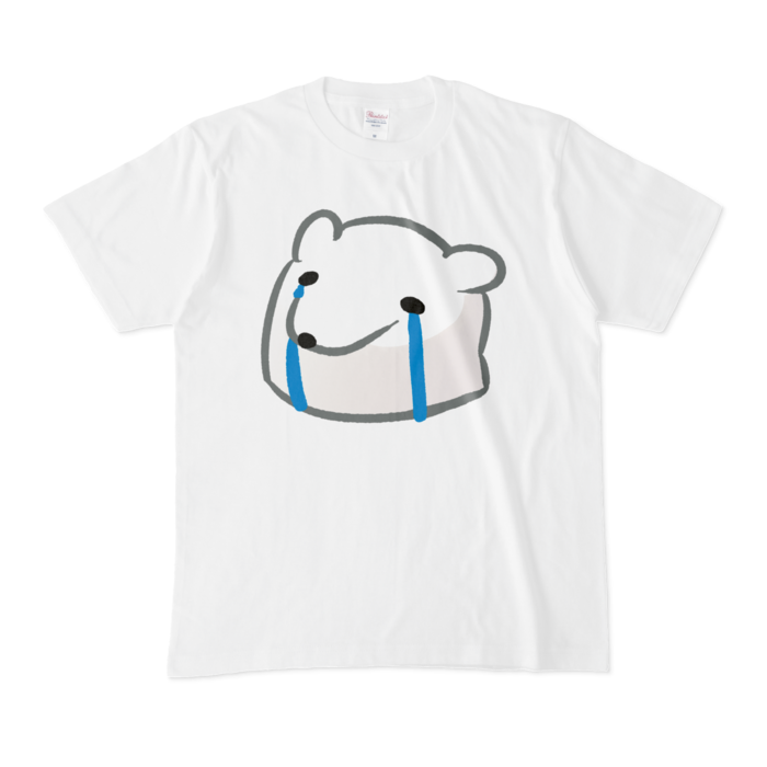 泣き_くまぷTシャツ - M