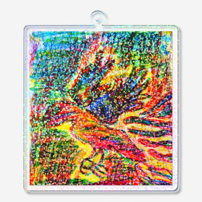 ホログラムアクリルキーホルダー - 70 × 70mm(2)