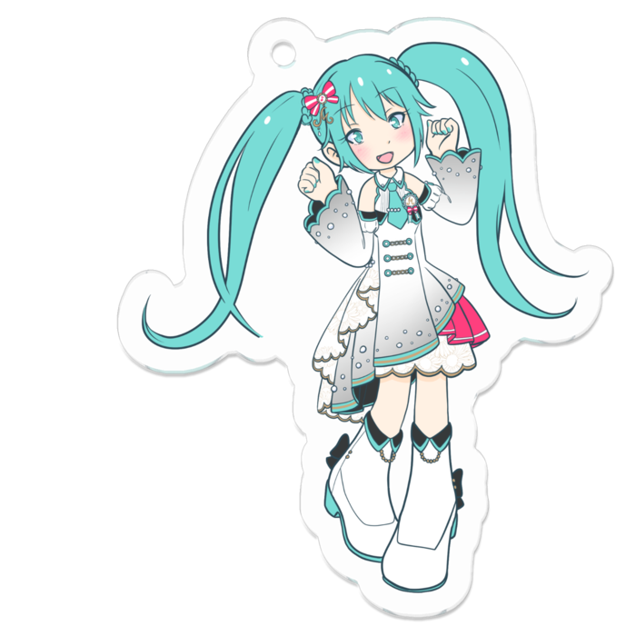 アクリルキーホルダー(コーティング) - 50 x 50 (mm)