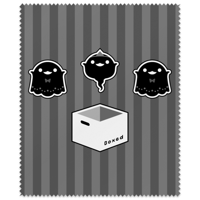 メガネ拭き黒：暗