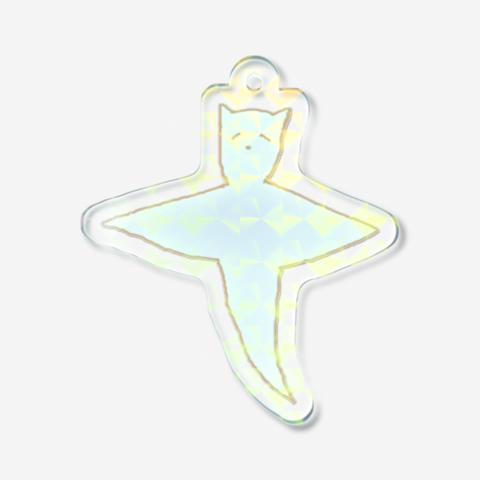 ホログラムアクリルキーホルダー - 50 × 50mm