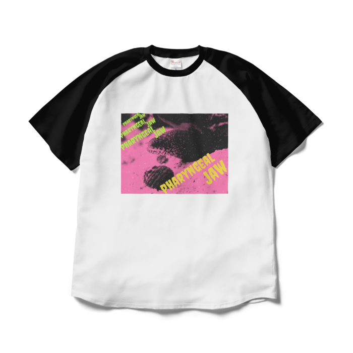ラグランTシャツ - XL - ホワイト×ブラック